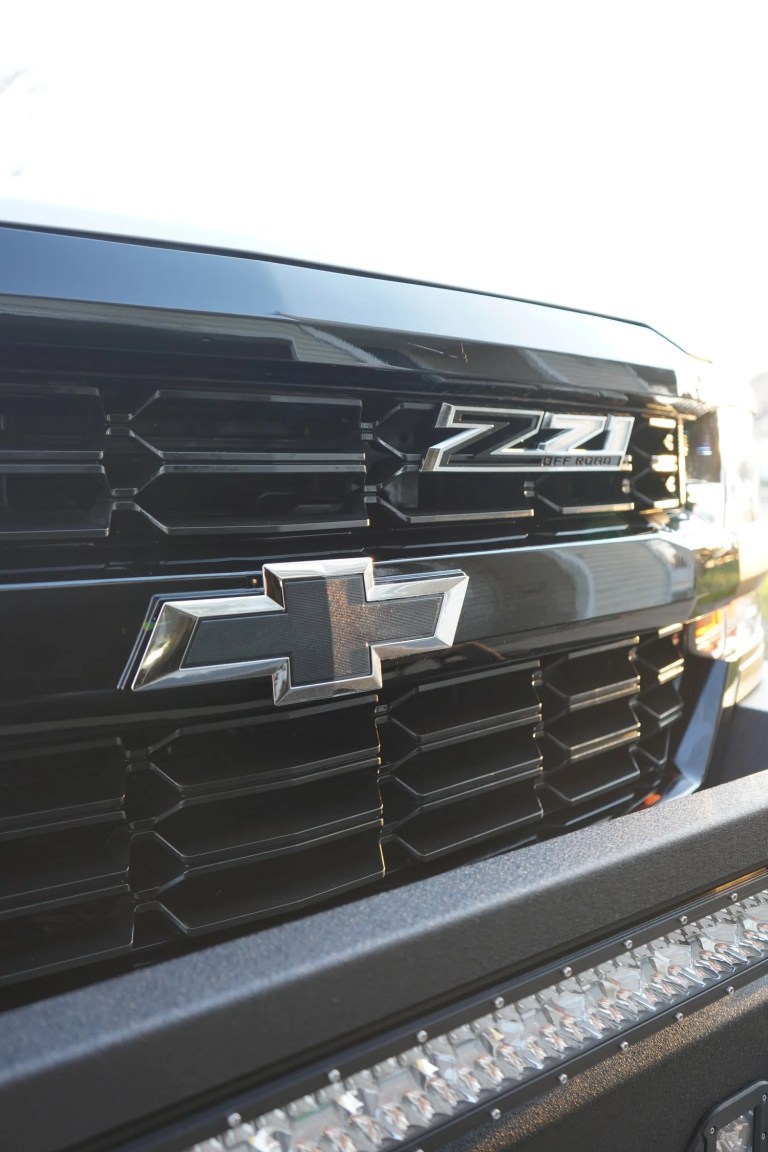 Clean Chevy Silverado Z71 grille at MC Auto Detailing, Lincoln NE